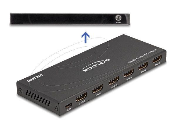 DeLOCK HDMI Switch 5x HDMI in > 1x HDMI out, 8K 60Hz