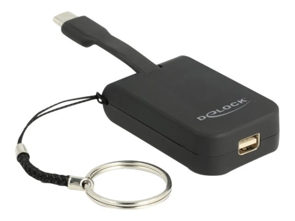 DeLOCK USB C>miniDP 4K 60Hz Schlüsselan. schwarz Zum