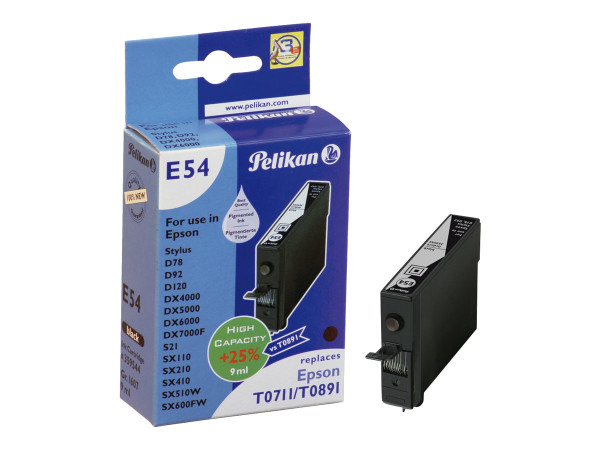 Patrone Epson Pelikan T071/T089 140 comp. Schwarz