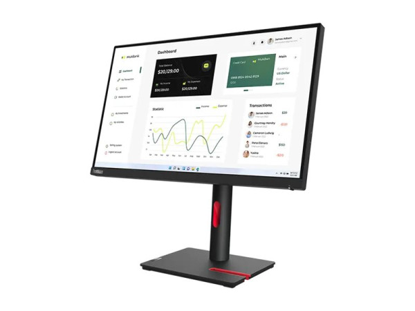 Lenovo ThinkVision T23i-30 (58 cm (23 Zoll), schwarz,
