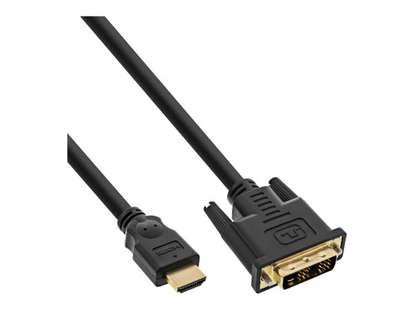 InLine HDMI-DVI Kabel, vergoldete Kontakte, 1m