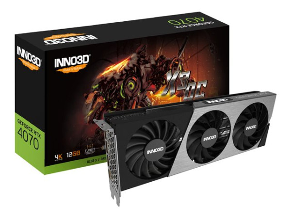 Inno3D I3D 12GB D6X RTX 4070 X3 OC N40703-126XX-185252L