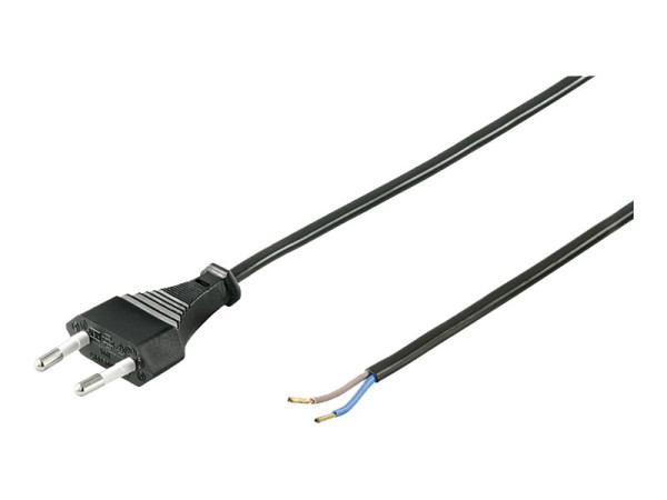 Goobay NK 105 S-150 1.5m SCHWARZ Netzkabel Eurostecker>