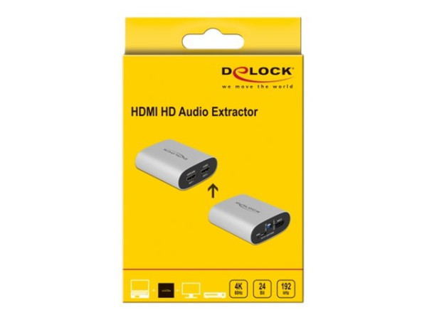 DeLOCK HDMI Aud. Ext. 4K 60Hz>HDMI eARC | 63332