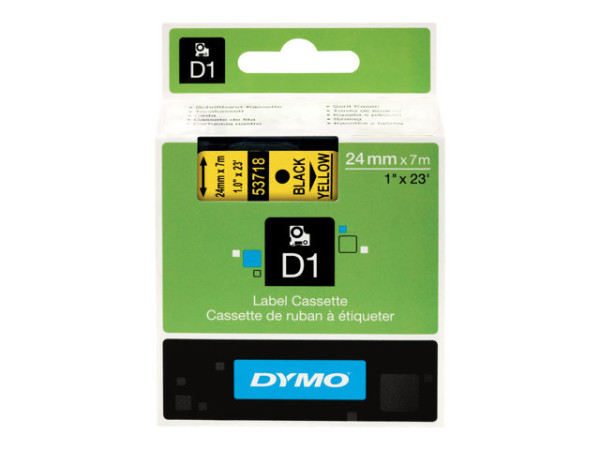 Dymo D1-Schriftband S0720980 24 mm x 7 Meter, schwarz auf