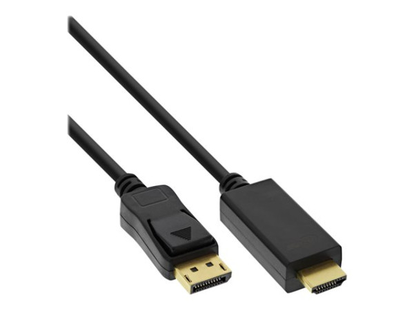 InLine DP zu HDMI Konverter Kabel, 1m, schwarz