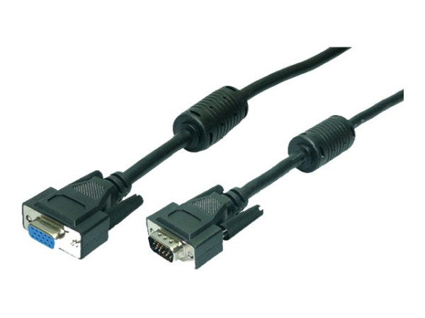 LogiLink VGA Cable ST/BU black 2x Ferrit Core 10M