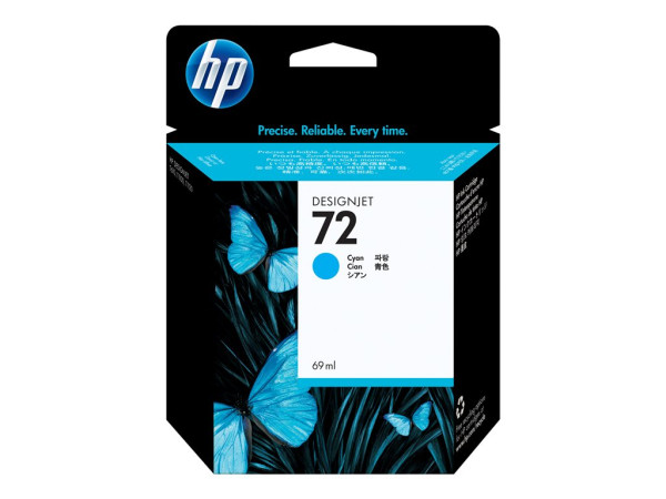 HP C9398A|72 Tintenpatrone cyan, Inhalt 69 ml für HP