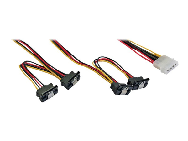 InLine® Strom Y-Kabel intern, 1x 4 Pin Molex auf 4x SATA