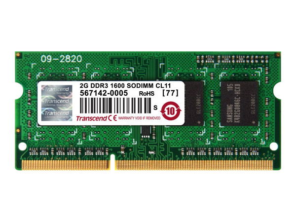 Transcend SO-DIMM 2GB DDR3-1600, Arbeitsspeicher