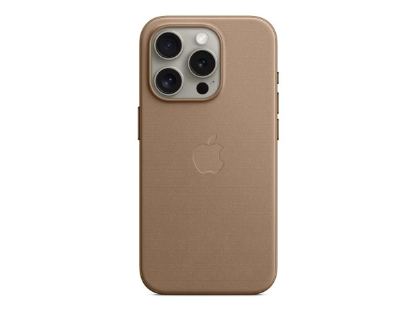 Apple Feingewebe Case mit MagSafe (taupe, iPhone 15 Pro)