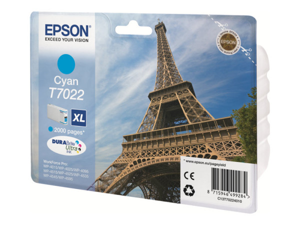 Patrone Epson WP4000/4500 cy T7022 XL