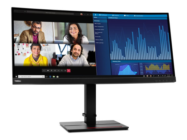 Lenovo ThinkVision P34w-20 (86.7 cm (34.1 Zoll), schwarz,