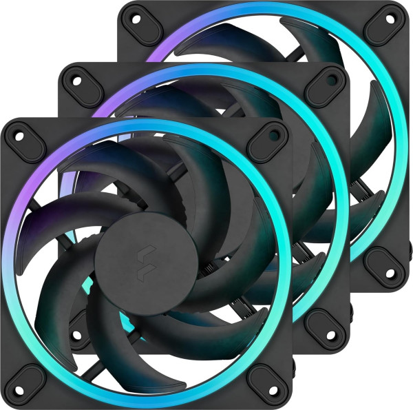 Fractal Design D. Momentum 12 RGB 3-pack Black