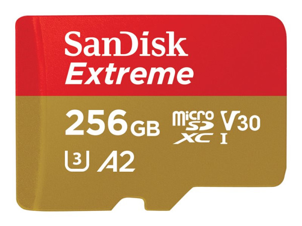 Sandisk microSD256GB Extreme +1Ad SDXC Cl.10 SDK R190/W130