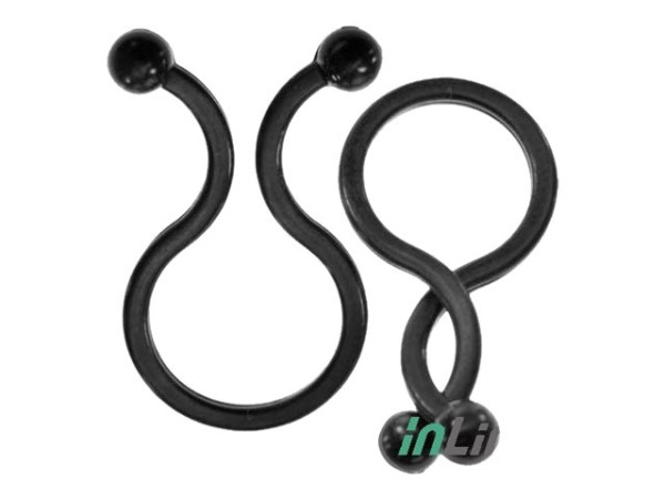 InLine® Kabelbinder Twist 18-22mm, schwarz, 10 Stück