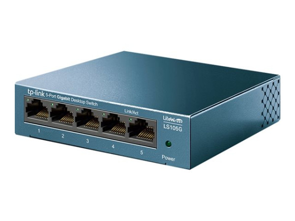 TP-Link LiteWave LS105G Switch 5 Port GE/05 blau, Metallgeh.