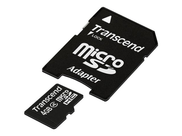 Transcend 4 GB microSDHC Class, Speicherkarte TS4GUSDHC4 4