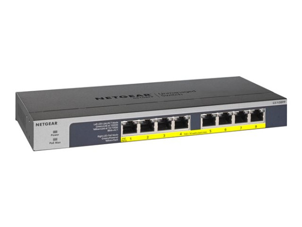 Netgear GS108LP PoE/GE/UNM/08 | 8x PoE+,