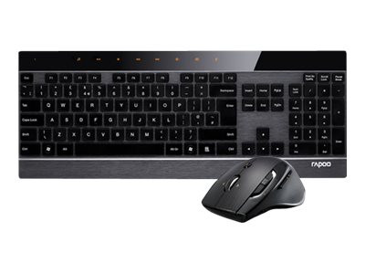 Rapoo 8900P Advanced Wireless Mouse & Keyboard Combo schwarz