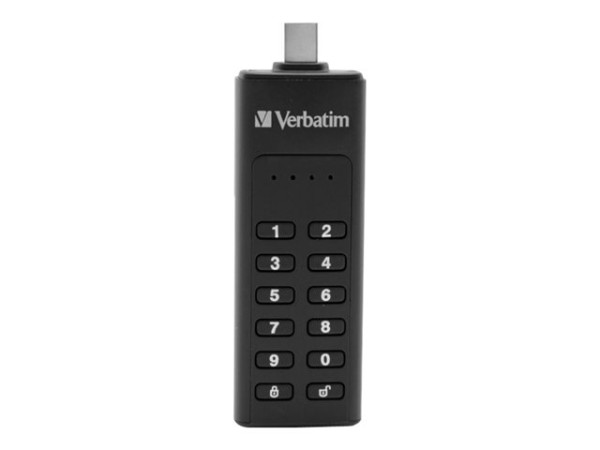 Verbatim USB 128GB Keypad Secure Typ C U3 bk VER schwarz,