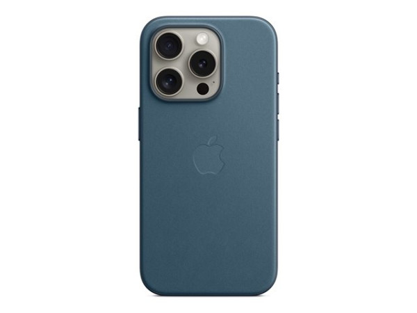 Apple Feingewebe Case mit MagSafe (blau, iPhone 15 Pro)