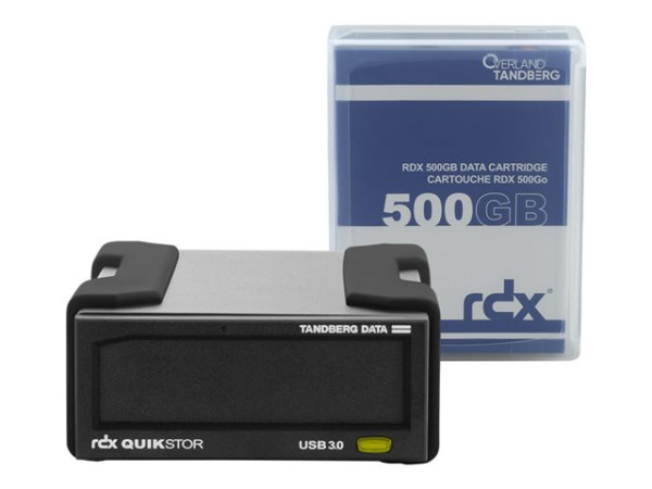 Tandberg RDX Dock inkl. 500GB USB3+ ex R |
