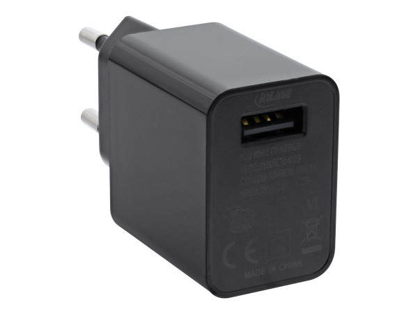 InLine USB Ladegerät Single, Netzteil, Stromadapter, black