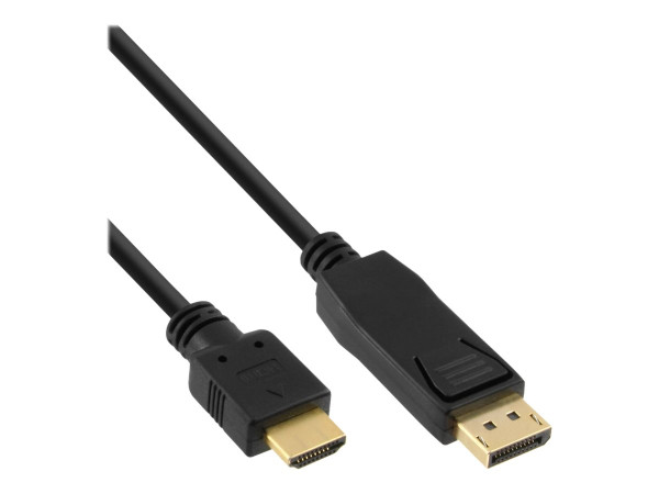 InLine® DisplayPort zu HDMI Konverter Kabel, schwarz, 1,5m