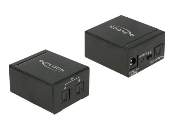 DeLOCK Switch 2xTOSLINK in 1xTOSLINK out schwarz 2x