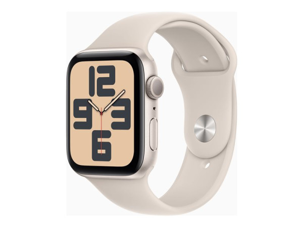 Apple Watch SE (2023) (silber/hellbeige, 44 mm,