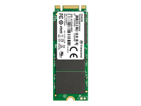 256 GB Transcend MTS600 M.2/B-M-Key 550MB/320MB