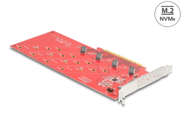 DeLOCK PCI Express x16 Karte auf 4x intern NVMe M.2 Key