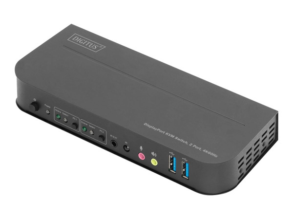 Digitus KVM-Switch 2-Port 4K60Hz, | 2 x DP in, 1 x