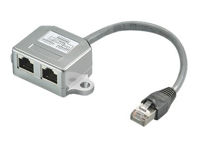 Patch T-Adapter 10/100+ISDN 1xRJ45 -> 2x RJ45