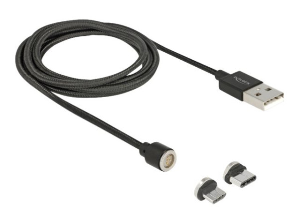 DeLOCK magnet. USB Set f. USB C bk 1,1m | Daten-