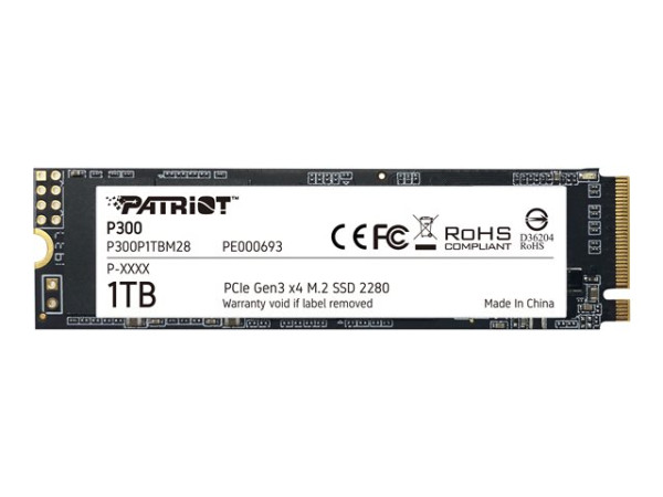 Patriot SSD 1TB 1650/2100 P300 M.2 PAT | PCIe