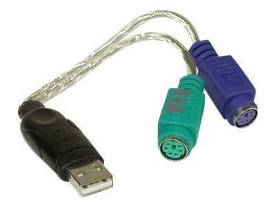 InLineÂ® USB zu PS/2 Konverter, USB Stecker an 2x PS/2