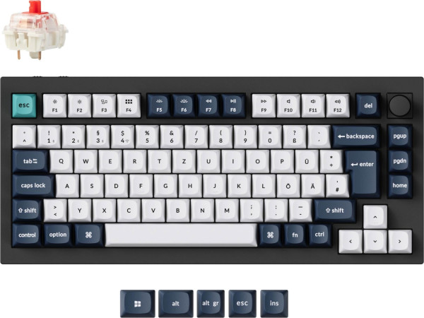 Keychron Q1 Max (schwarz/mehrfarbig, DE-Layout, Gateron