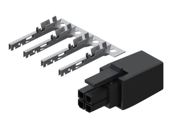 Teltonika 4-Poliger Stecker mit Kontaktklemmen (schwarz,