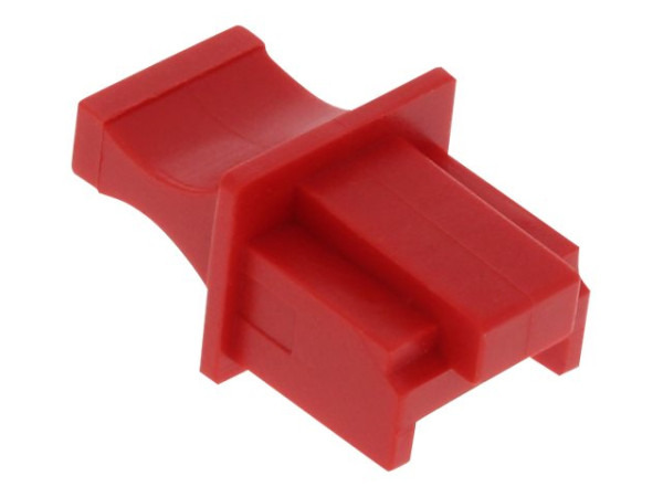 InLineÂ® Staubschutz, fÃ¼r RJ45 Buchse, Farbe: rot, 100er