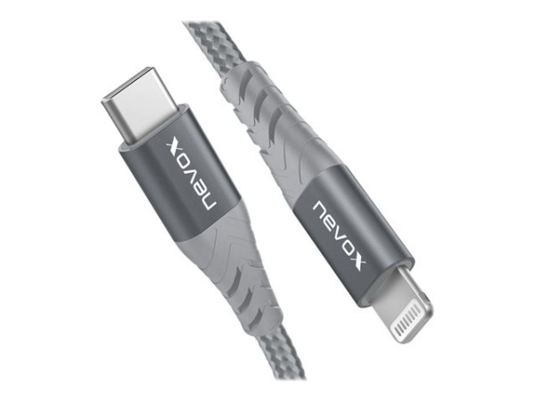 Nevox Lightning zu Type C USB Datenkabel 0,5m | MFi Nylon