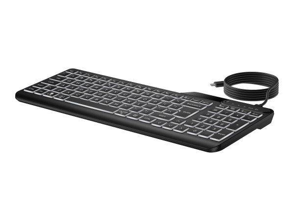 HP 405 Multi-Device Backlit Wired Keyboard (schwarz,