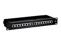 Patchpanel Equip CAT6e schwarz 1U/1HE 16Ports