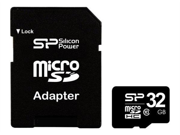 Micro SDCard 32GB Silicon Power SDHC (Class 10) ohne/adap