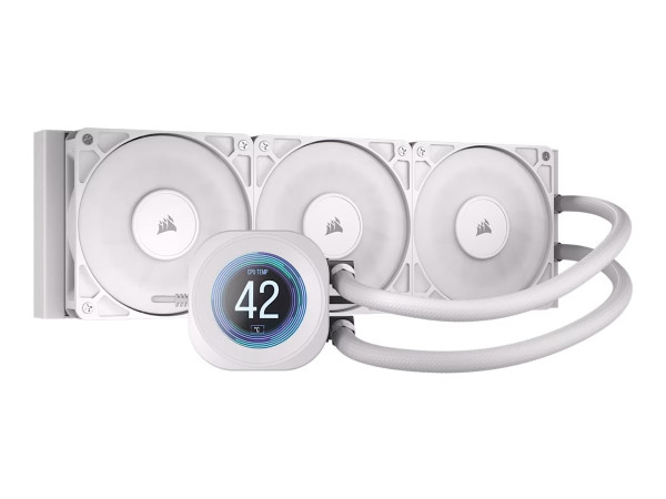 Corsair Nautilus 360 LCD Liquid CPU Cooler - White (CW-90610