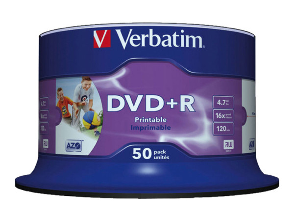 DVD +R 4.7GB 50er Sp. PRINT Verbatim 16x bedruckbar