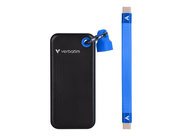 Verbatim Pocket SSD 2 TB, Externe SSD (schwarz/blau, USB-C