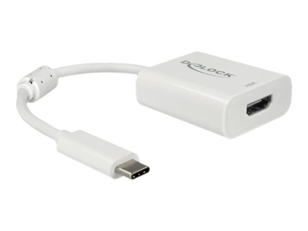 DeLOCK USB C 3>HDMI 4K 60Hz m. HDR Funk. weiß, 10cm