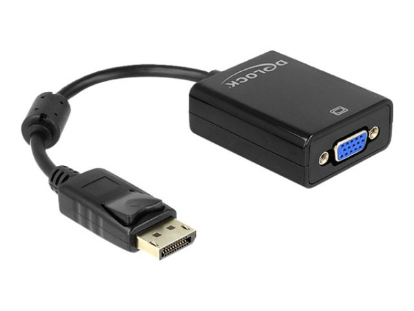 Adapter Displayport --> VGA DeLock St/Bu schwarz